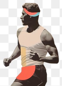 PNG Athletics running jogging adult. AI generated Image by rawpixel.