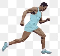 PNG Athletics running jogging adult. AI generated Image by rawpixel.