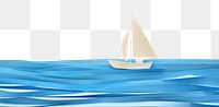 PNG Ocean boat watercraft sailboat. AI generated Image by rawpixel.
