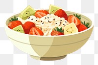 PNG Healthy bowl food spoon strawberry. 