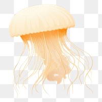 PNG Jellyfish invertebrate cartoon sketch. AI generated Image by rawpixel.