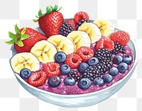 PNG Bowl strawberry blackberry blueberry. AI generated Image by rawpixel.