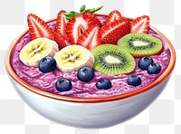 PNG Acai bowl blueberry dessert fruit. 