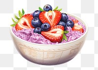 PNG Acai bowl blueberry dessert fruit. 