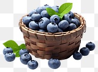 PNG Blueberry berries organic basket. 