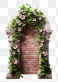 PNG Flower brick arch architecture. 