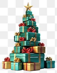 PNG A Christmas tree box christmas gift. AI generated Image by rawpixel.