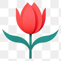 PNG Tulip flower plant leaf. AI generated Image by rawpixel.