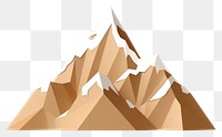 PNG Mountain paper gray background stratovolcano. AI generated Image by rawpixel.