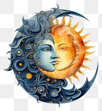 PNG Moon tranquility creativity astrology. AI generated Image by rawpixel.