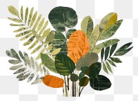 PNG Painting plant leaf art. 