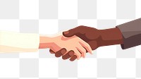 PNG Hand holding handshake togetherness agreement. AI generated Image by rawpixel.