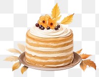 PNG Cake dessert pastry cream. AI generated Image by rawpixel.