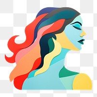 PNG Woman painting art white background. AI generated Image by rawpixel.