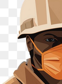 PNG Construction worker hardhat helmet face. AI generated Image by rawpixel.