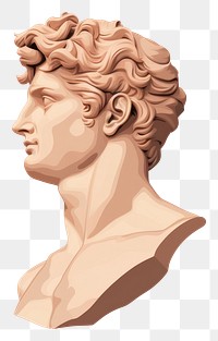 PNG Apollo sculpture portrait art representation. 