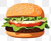 PNG Vegan burger food hamburger vegetable. AI generated Image by rawpixel.