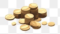 PNG Money dollar coins gold arrangement investment. 