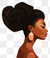 PNG Black women portrait earring jewelry. AI generated Image by rawpixel.