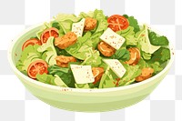 PNG Ceasar salad food vegetable bowl. 