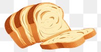 PNG Sliced sourdough bread food viennoiserie breakfast. AI generated Image by rawpixel.