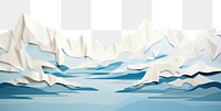 PNG Artic landscape painting white paper. 