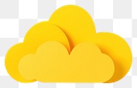 PNG Yellow cloud fluffy circle eraser. AI generated Image by rawpixel.