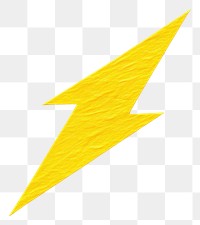 PNG Yellow lightning symbol paper white background electricity. 