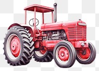 PNG Farming tractor vehicle wheel red. 