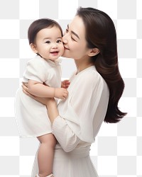 PNG Kissing portrait toddler holding. AI generated Image by rawpixel.