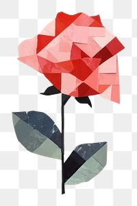 PNG White rose art plant paper. AI generated Image by rawpixel.