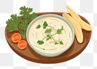 PNG Vegan dip food plate plant. 