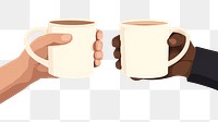 PNG Hand holding a mug coffee drink cup. AI generated Image by rawpixel.