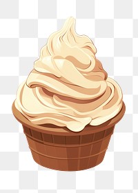 PNG Ice cream dessert cupcake food. AI generated Image by rawpixel.