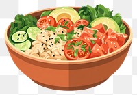 PNG Pokebowl takeaway food meal vegetable. AI generated Image by rawpixel.