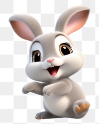 PNG A cute bunny figurine cartoon animal. 