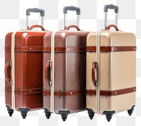 PNG Lugguages suitcase luggage white background. AI generated Image by rawpixel.