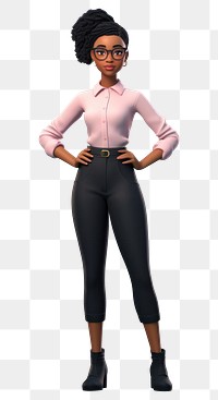 PNG Black female programmer standing spandex. 