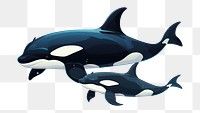 PNG Orca cartoon animal mammal. AI generated Image by rawpixel.