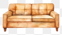 PNG Sofa furniture armchair brown. 