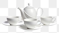 PNG Tea cup porcelain teapot saucer. AI generated Image by rawpixel.
