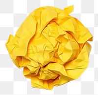 PNG Paper crumpled paper origami yellow. AI generated Image by rawpixel.