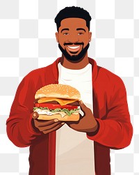 PNG Male hamburger standing portrait. 