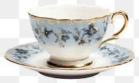 PNG Tea cup porcelain saucer mug. AI generated Image by rawpixel.