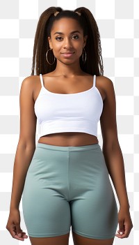 PNG Crop top t shirt shorts white background undergarment. 