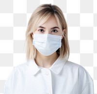 PNG Medical mask portrait adult white. 