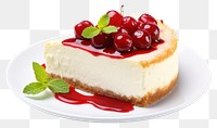 PNG Cheesecake dessert cream food. AI generated Image by rawpixel.