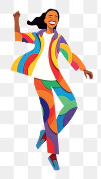 PNG Smiling dancing adult woman. AI generated Image by rawpixel.