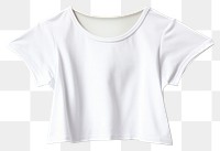 PNG Crop top t shirt t-shirt blouse white. 