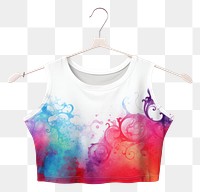 PNG Crop top t shirt t-shirt celebration coathanger. 